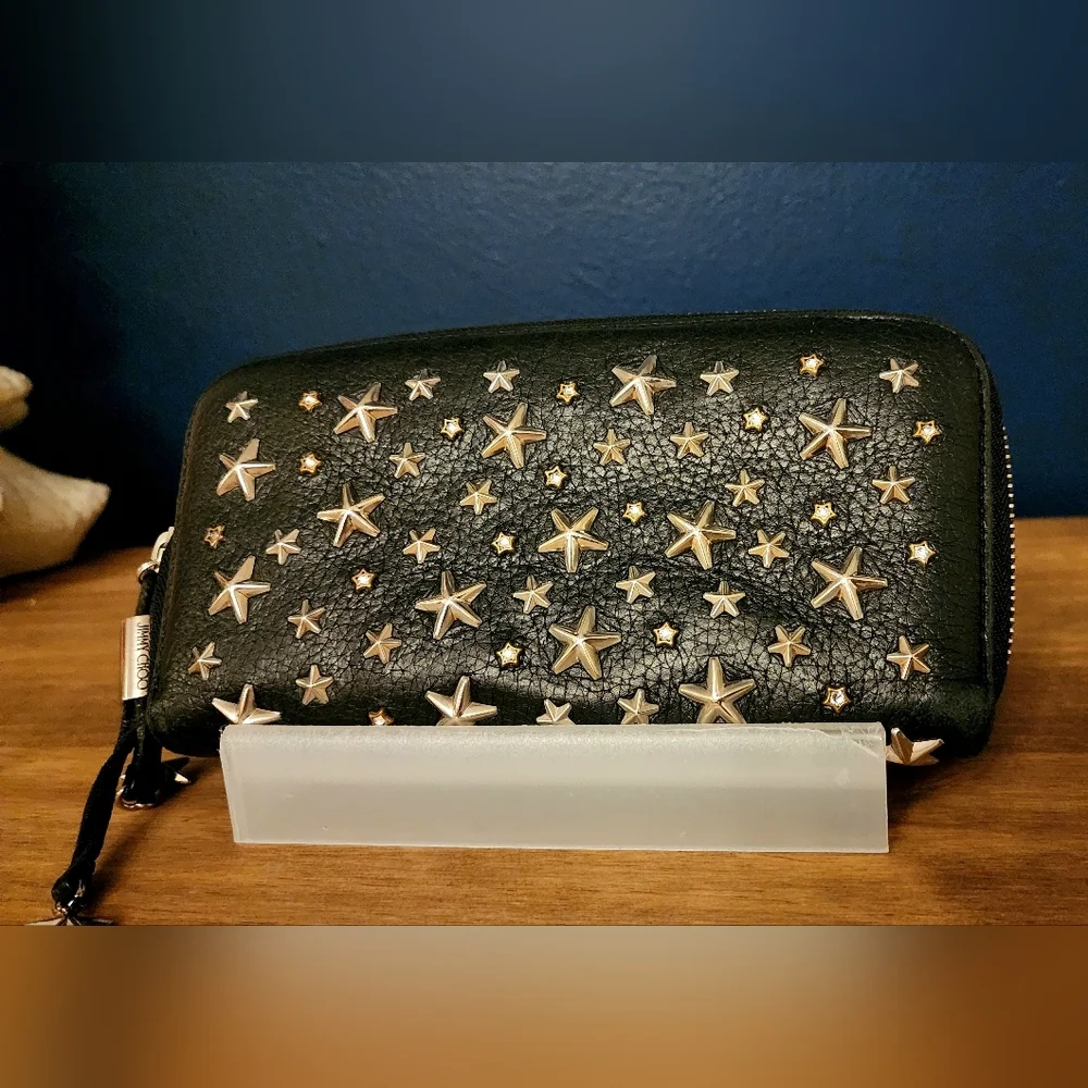 Jimmy Choo Filipa Star Studded Wallet EUC - Picture 2 of 9